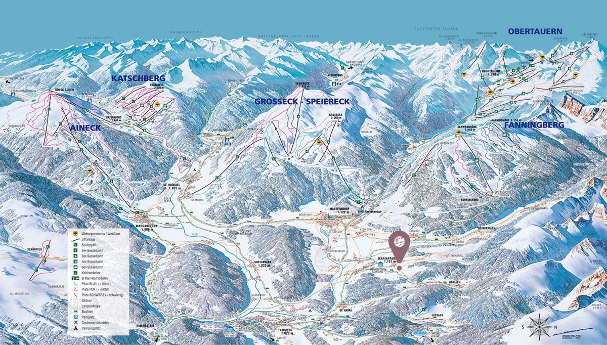 Alle Skigebiete in der Ferienregion Lungau